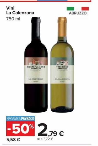 Carrefour Market Vini la calenzana offerta
