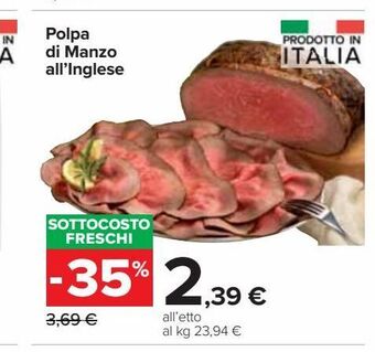 Carrefour Market Polpa di manzo all'inglese offerta