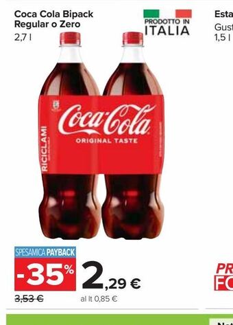 Carrefour Market Coca cola bipack regular o zero offerta