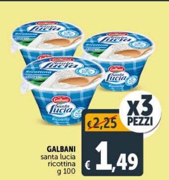 Deco Market Galbani santa lucia ricottina g 100 offerta