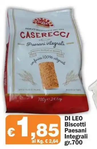 Primo Prezzo Di Leo Biscotti Paesani Integrali 700 gr. offerta