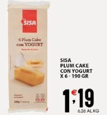 Sisa Sisa Plum Cake con yogurt x 6 - 190 gr offerta