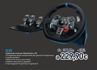 Unieuro Logitech G29 offerta