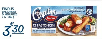 SpeSì Findus Bastoncini di merluzzo x 12 - 300 g offerta
