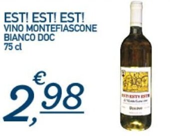 SpeSì Est! Est! Est! Vino Montefiascone bianco doc 75 cl offerta