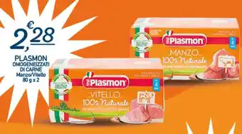 Plasmon Omogeneizzati di carne manzo/vitello 80 g x 2