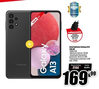 MediaWorld Samsung Smartphone Galaxy A13 128 GB offerta