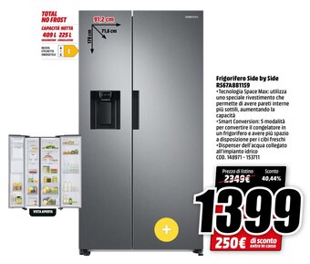 MediaWorld Samsung Frigorifero Side by Side RS67A8811S9 offerta