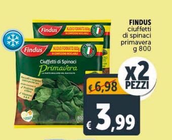 Deco Maxistore Findus ciuffetti di spinaci primavera offerta