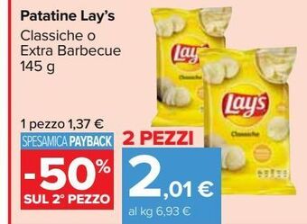 Carrefour Market Patatine lay's offerta
