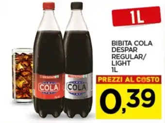 Interspar Despar Bibita cola regular/light 1 l offerta