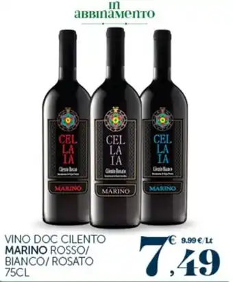 Interspar Marino Vino Doc Cilento Bianco/Rosato 75 cl offerta