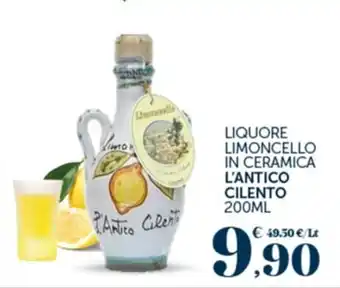 Interspar L'Antico Cilento Liquore limoncello in ceramica 200 ml offerta