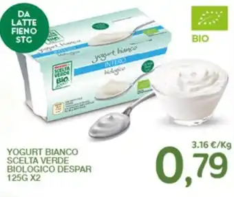 Despar Yogurt Bianco Scelta Verde Biologico 125 g x2