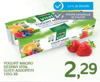 Interspar Despar Vital Yogurt Magro gusti assortiti 125 g x8 offerta