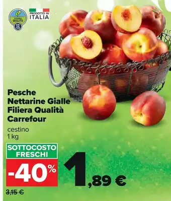 Carrefour Iper Pesche nettarine gialle filiera qualitá carrefour offerta