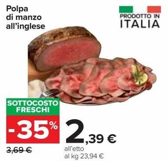 Carrefour Iper Polpa di manzo all'inglese offerta