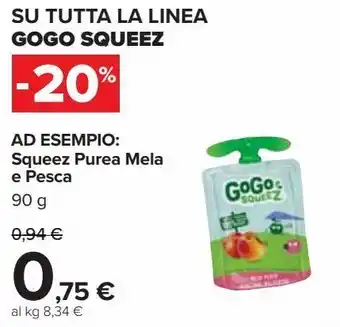 Su tutta la linea gogo squeez un esempio: squeez purea mela e pesca