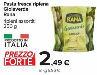 Carrefour Iper Pasta fresca ripiena gioiaverde rana offerta