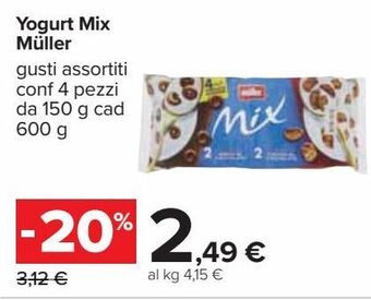Carrefour Iper Yogurt mix müller offerta