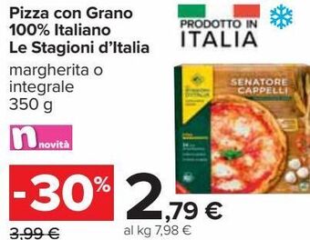 Carrefour Iper Pizza con grano 100% italiano le stagioni d'italia offerta