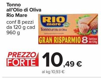 Carrefour Iper Tonno all'olio di oliva rio mare offerta