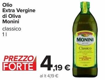 Carrefour Iper Olio extra vergine di oliva monini offerta
