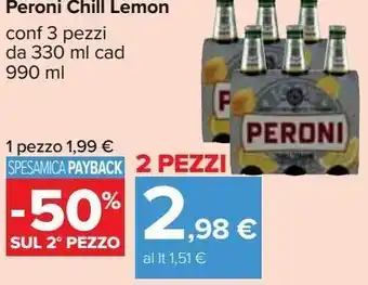 Carrefour Iper Peroni chill lemon offerta