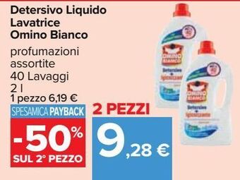 Carrefour Iper Detersivo liquido lavatrice omino bianco offerta