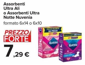 Carrefour Iper Assorbenti ultra ali o assorbenti ultra notte nuvenia offerta