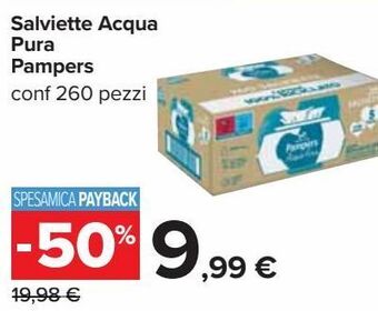 Carrefour Iper Salviette acqua pura pampers offerta