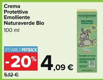 Carrefour Iper Crema protettiva emolliente naturaverde bio offerta