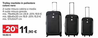 Carrefour Iper Trolley morbido in poliestere colore nero offerta