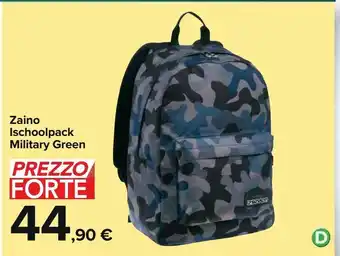 Carrefour Iper Zaino ischoolpack military green offerta