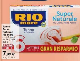 Carrefour Iper Tonno super naturale rio mare offerta