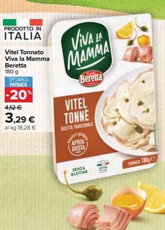 Carrefour Iper Vitel tonnato viva la mamma beretta offerta