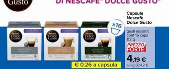 Carrefour Iper Capsule nescafé dolce gusto offerta