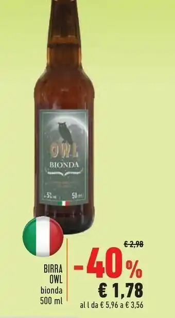Conad Owl Birra Bionda offerta