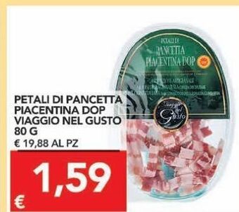 Petali di pancetta piacentina dop viaggio nel gusto 80 g