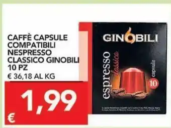 TuoDi Caffè capsule compatibili nespresso classico ginobili 10 pz offerta