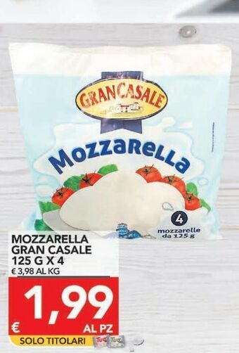 TuoDi Mozzarella gran casale 125 g x 4 offerta