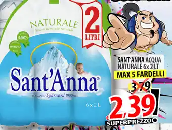 Il Genio Supermercato Sant'Anna Acqua Naturale 6x 2 lt offerta