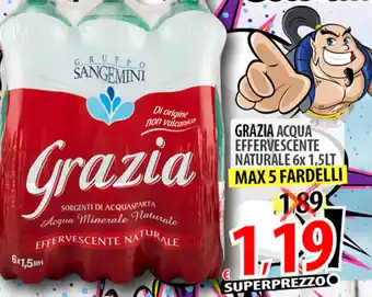 Il Genio Supermercato Grazia Acqua Effervescente naturale 6x 1,5 lt offerta