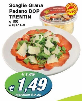 Prix Quality Trentin Scaglie Grana Padano DOP 100 g offerta