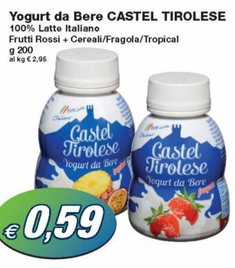 Prix Quality Castel Tirolese Yogurt da Bere 200 g offerta