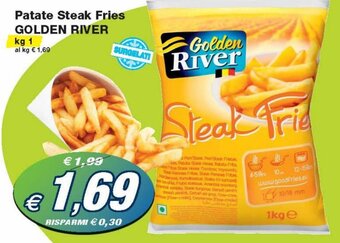 Prix Quality Golden River Patate Steak Fries 1 kg offerta
