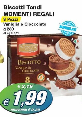 Prix Quality Momenti Regali Biscotti Tondi 8 Pezzi 280 g offerta