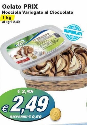 Prix Quality Prix Gelato Nocciola Variegato al Cioccolato 1 Kg offerta