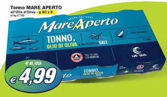 Prix Quality Mare Aperto Tonno all'olio d'Oliva 80 g x 8 offerta