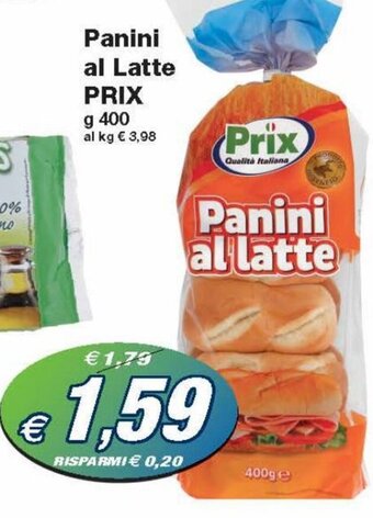 Prix Quality Prix Panini al Latte 400 g offerta